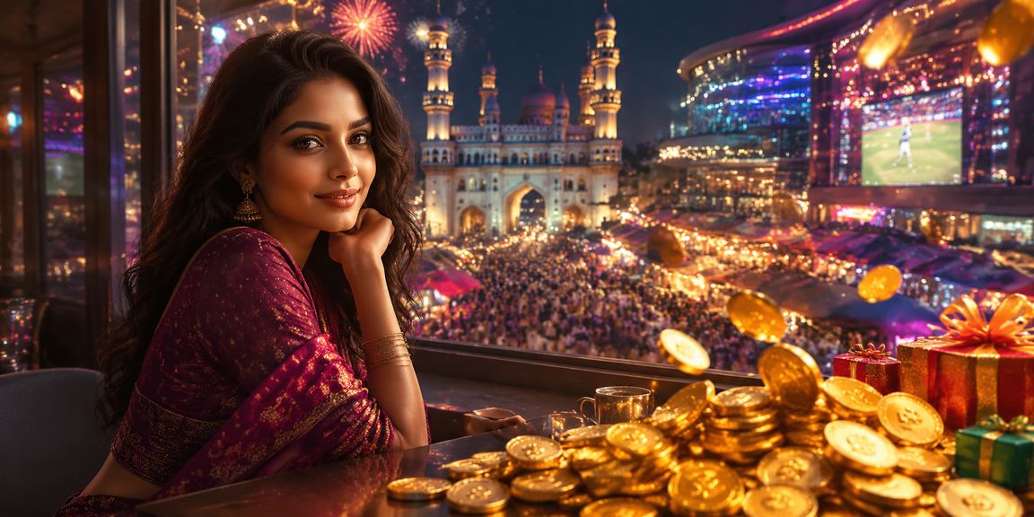 Player enjoying Indian card game on mobile neon background